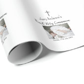 カトリック初の聖餐式シンプルQRミニマル ラッピングペーパー (ロールコーナー)