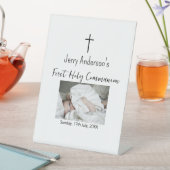 カトリック初の聖餐式シンプルQRミニマル 台座サイン (インサイチュ)