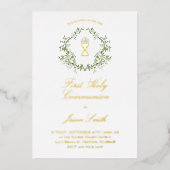 カトリック初の聖餐式 箔招待状 (正面)