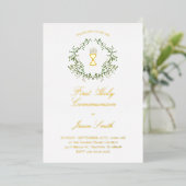 カトリック初の聖餐式 箔招待状 (立ち正面)