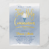 カトリック初の聖餐式 箔招待状 (正面)