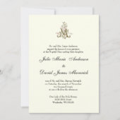 カトリック十字宗教結婚教会 招待状 (正面)