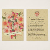 カトリック十字架イエス葬儀祈りの言葉聖札 (正面&裏面)