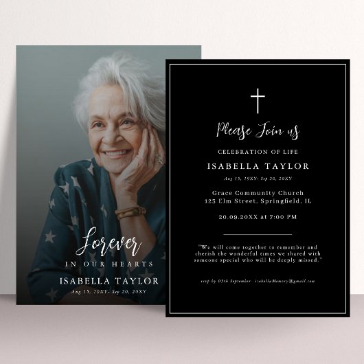 カトリック十字葬儀 宗教記念写真|宗教記念写真 招待状