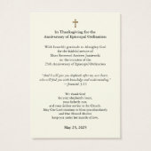 カトリック司教授与式イエスの記念日 (裏面)