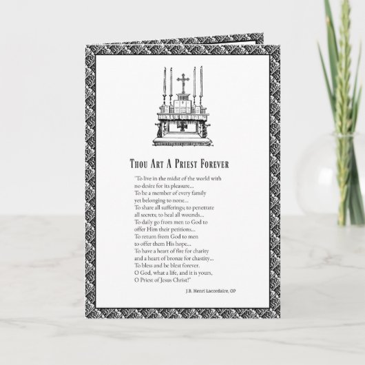 カトリック司教授与記念日ラテンマス カード (正面)