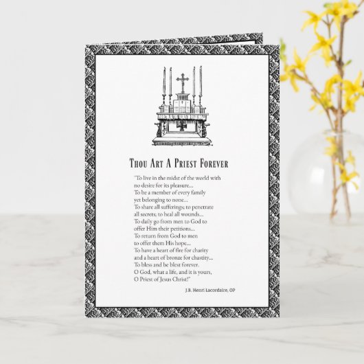 カトリック司教授与記念日ラテンマス カード (黄色い花)