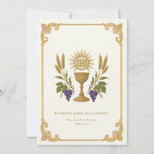 カトリック司教授与記念日招待状 招待状 (裏面)