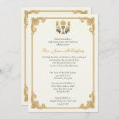 カトリック司教授与記念日招待状 招待状 (正面/裏面)