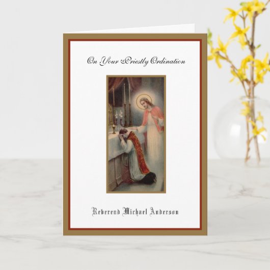 カトリック司教祭司法会イエス カード (黄色い花)