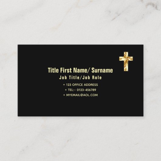 カトリック司教連絡教会聖職者 名刺 (正面)