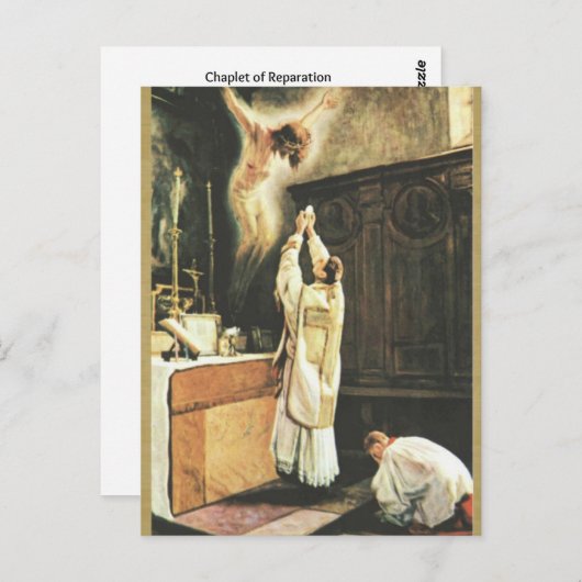カトリック司祭のための祈りの言葉償いの花冠 ポストカード (正面/裏面)