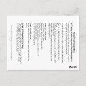 カトリック司祭のための祈りの言葉償いの花冠 ポストカード (裏面)