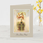 カトリック司祭の勇気付けられる カード (黄色い花)