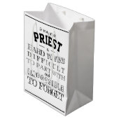 カトリック司祭の感謝ありがとうギフト ミディアムペーパーバッグ (正面アングル)