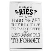 カトリック司祭の感謝ありがとうギフト ミディアムペーパーバッグ (正面)