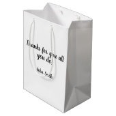 カトリック司祭の感謝ありがとうギフト ミディアムペーパーバッグ (裏面アングル)