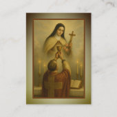 カトリック司祭の祈りの言葉による聖テルセの宗教 名刺 (正面)