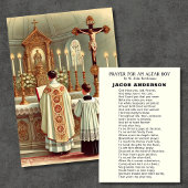 カトリック司祭の祈りの言葉のための祭壇ボーイ ノートカード