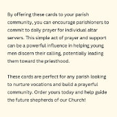 カトリック司祭の祈りの言葉のための祭壇ボーイ ノートカード