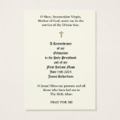 カトリック司祭の聖札 (裏面)