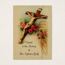 カトリック司祭の葬儀メモリアル聖カード – 