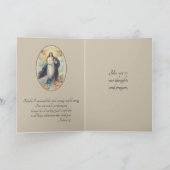 カトリック司祭の言葉の勇気付けられるヴァージンメアリー カード (内部)