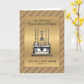 カトリック司祭の記念日の調整エレガント車 カード (黄色い花)