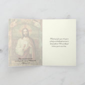 カトリック司祭の記念日の調整ディーコンカー カード (内部)