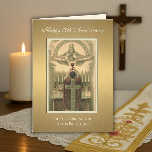 カトリック司祭の記念日の調整ディーコン カード