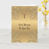 カトリック司祭の調整ありがとう カード (黄色い花)