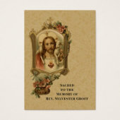 カトリック司祭イエズス葬儀記念聖札 (正面)
