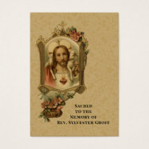 カトリック司祭イエズス葬儀記念聖札