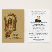 カトリック司祭イエズス葬儀記念聖札 (正面&裏面)