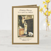 カトリック司祭オファーマス誕生日祈りの言葉 カード (黄色い花)