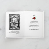 カトリック司祭カードのためのラテン語のハッピーバースデー カード (内部)