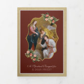 カトリック司祭スピリチュアルブーケバレンタイン祈りの言葉 三つ折りクリスマスカード (カバー)