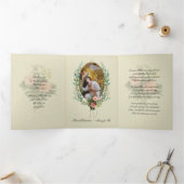 カトリック司祭スピリチュアルブーケバレンタイン祈りの言葉 三つ折りクリスマスカード (内部)