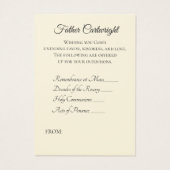 カトリック司祭スピリチュアルブーケホーリーカード (裏面)