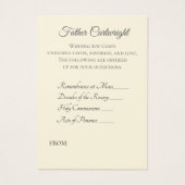 カトリック司祭スピリチュアルブーケホーリーカード (裏面)