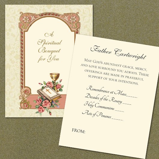 カトリック司祭スピリチュアルブーケホーリーカード ノートカード
