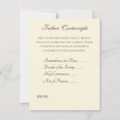 カトリック司祭スピリチュアルブーケホーリーカード ノートカード (裏面)