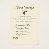 カトリック司祭スピリチュアルブーケヴァージンメアリー (裏面)