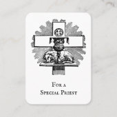 カトリック司祭スピリチュアル祈りの言葉ブーケ プレイスカード (正面)