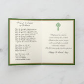 カトリック司祭セント・パトリックの日シャムロックカード カード (内部)