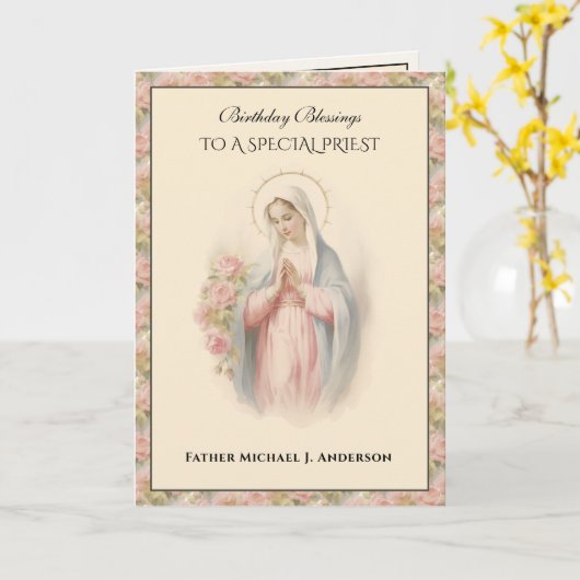 カトリック司祭フローラヴァージンメリー宗教団 カード (黄色い花)