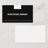 カトリック司祭ブラック聖職者の襟宗教的なブシ 名刺 (正面/裏面)