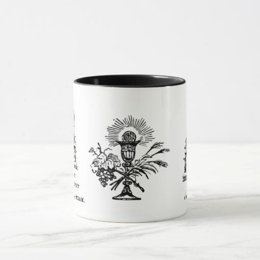 カトリック司祭ラテン大祭壇祈りの言葉宗教 マグカップ (中央)