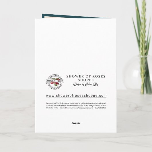 カトリック司祭ヴァージンメアリー宗教的祈りの言葉 カード (裏面)