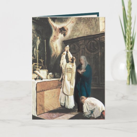 カトリック司祭ヴァージンメアリー宗教的祈りの言葉 カード (正面)